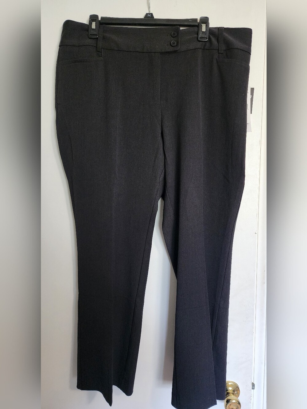 NWT Slimming Gray Women Rafaella The Curvy Boot High Rise Dress Pants 16 Short